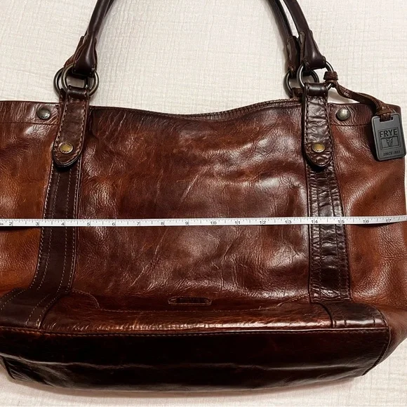 FRYE Melissa Purse or Tote Bag. Cognac Color - Picture 9 of 12
